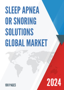 Global Sleep Apnea or Snoring Solutions Market Research Report 2023