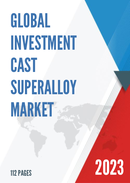 Global Investment Cast Superalloy Market Research Report 2023
